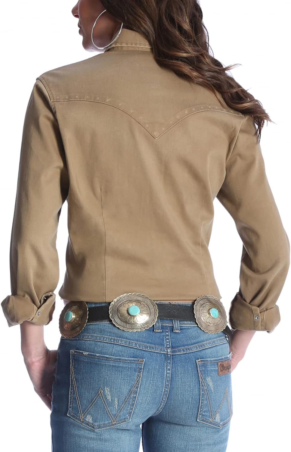 Wrangler Women's Long Sleeve Western Snap Work Shirt